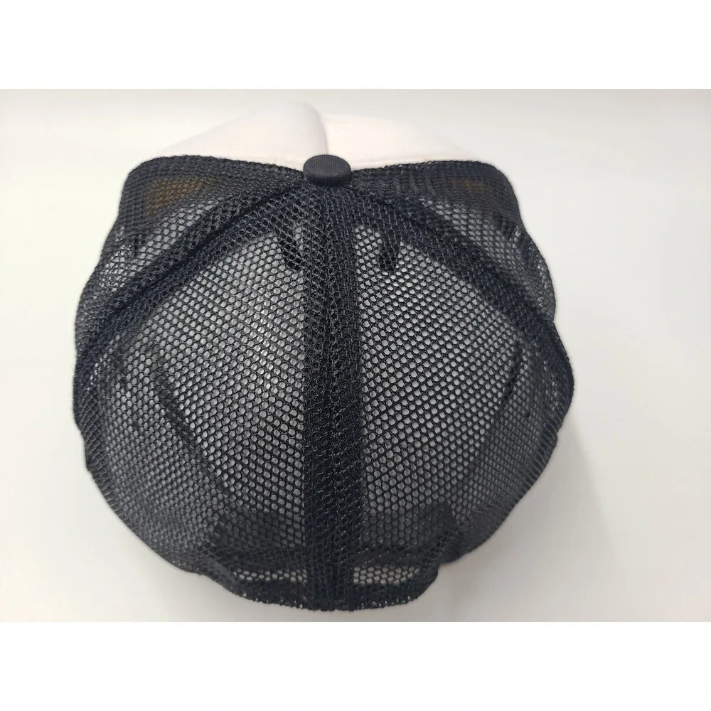 Vintage Bass‎ Fishing Mesh Trucker Snapback Hat Cap Outdoors Nature White Black